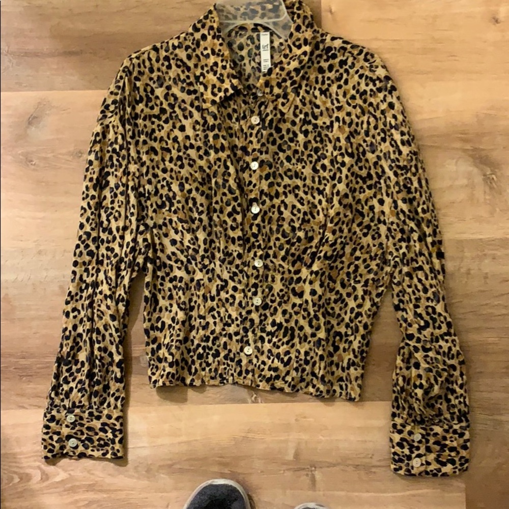 Zara cheetah blouse
